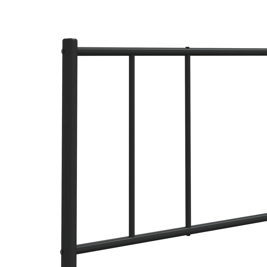 Utskiftbar sengegavl i metall svart 80 cm vidaXL