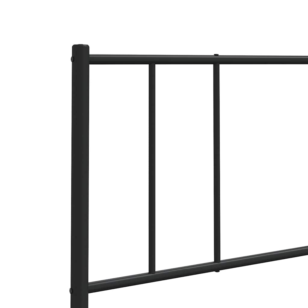 Utskiftbar sengegavl i metall svart 90 cm vidaXL