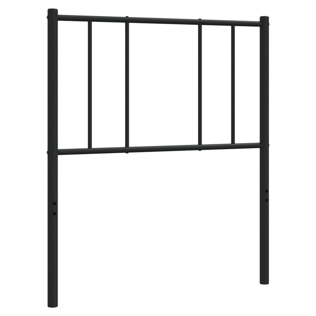 Utskiftbar sengegavl i metall svart 107 cm vidaXL