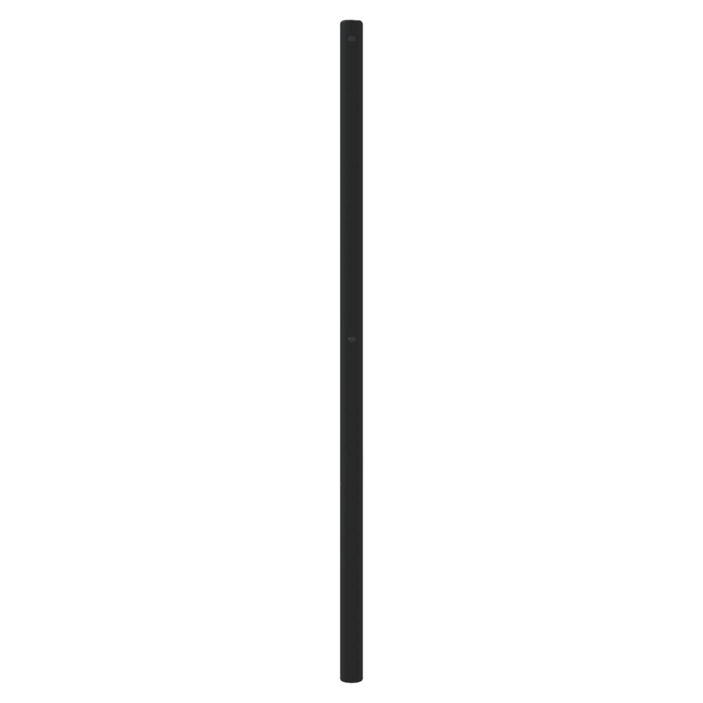 Utskiftbar sengegavl i metall svart 135 cm vidaXL