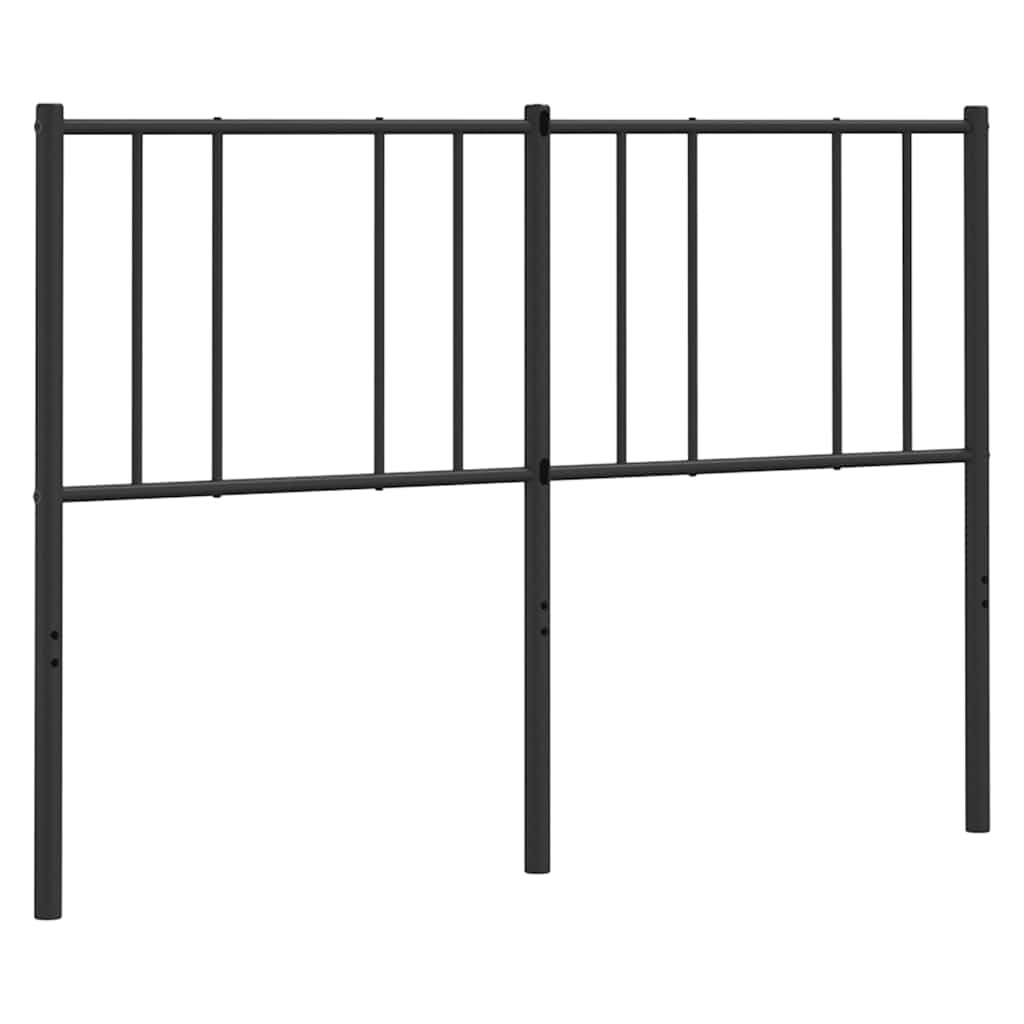 Utskiftbar sengegavl i metall svart 140 cm vidaXL