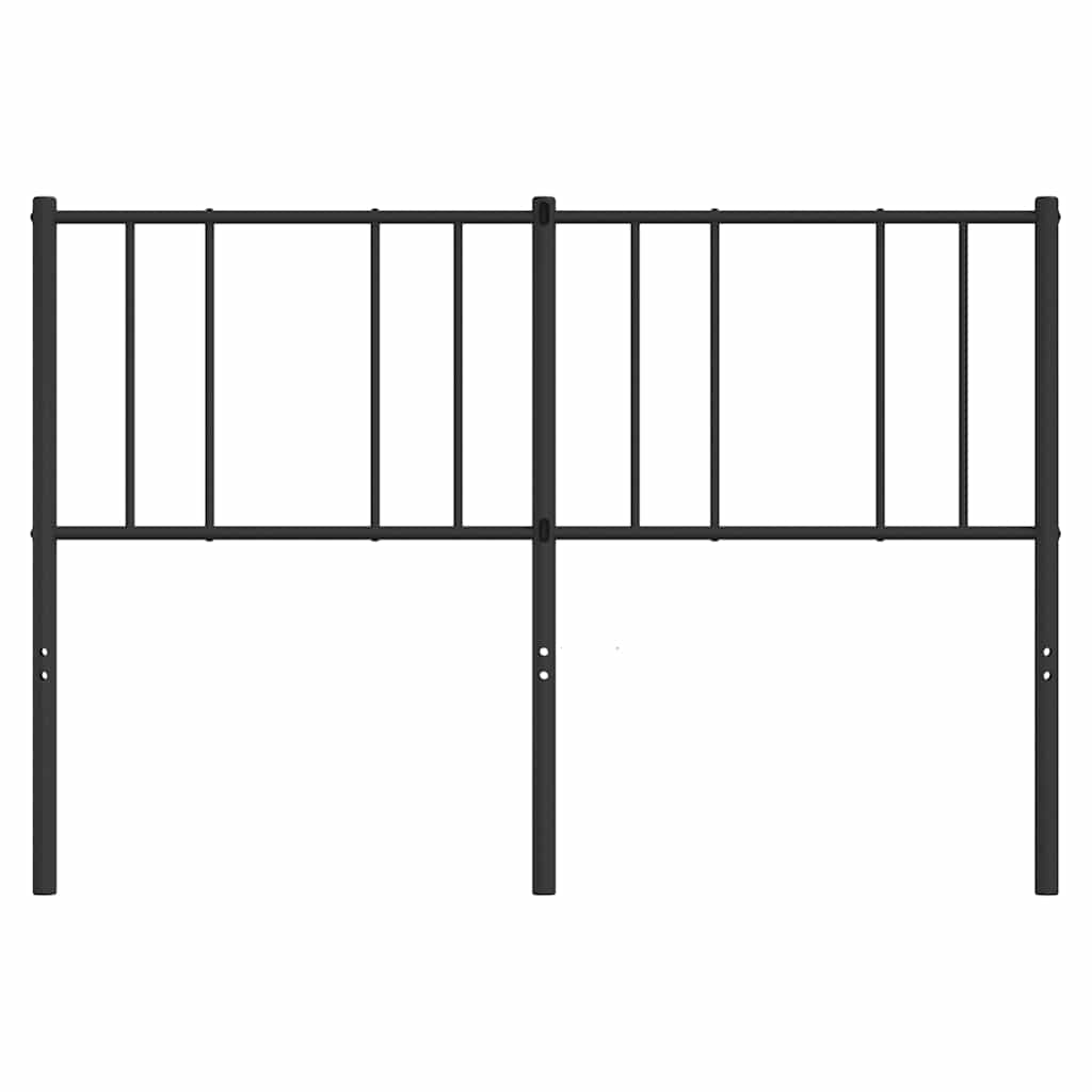 Utskiftbar sengegavl i metall svart 140 cm vidaXL
