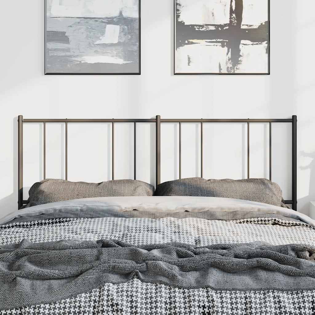 Utskiftbar sengegavl i metall svart 150 cm vidaXL