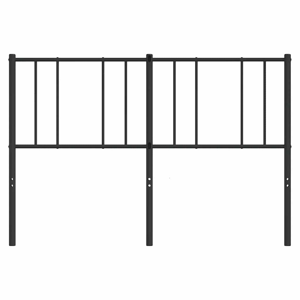 Utskiftbar sengegavl i metall svart 150 cm vidaXL