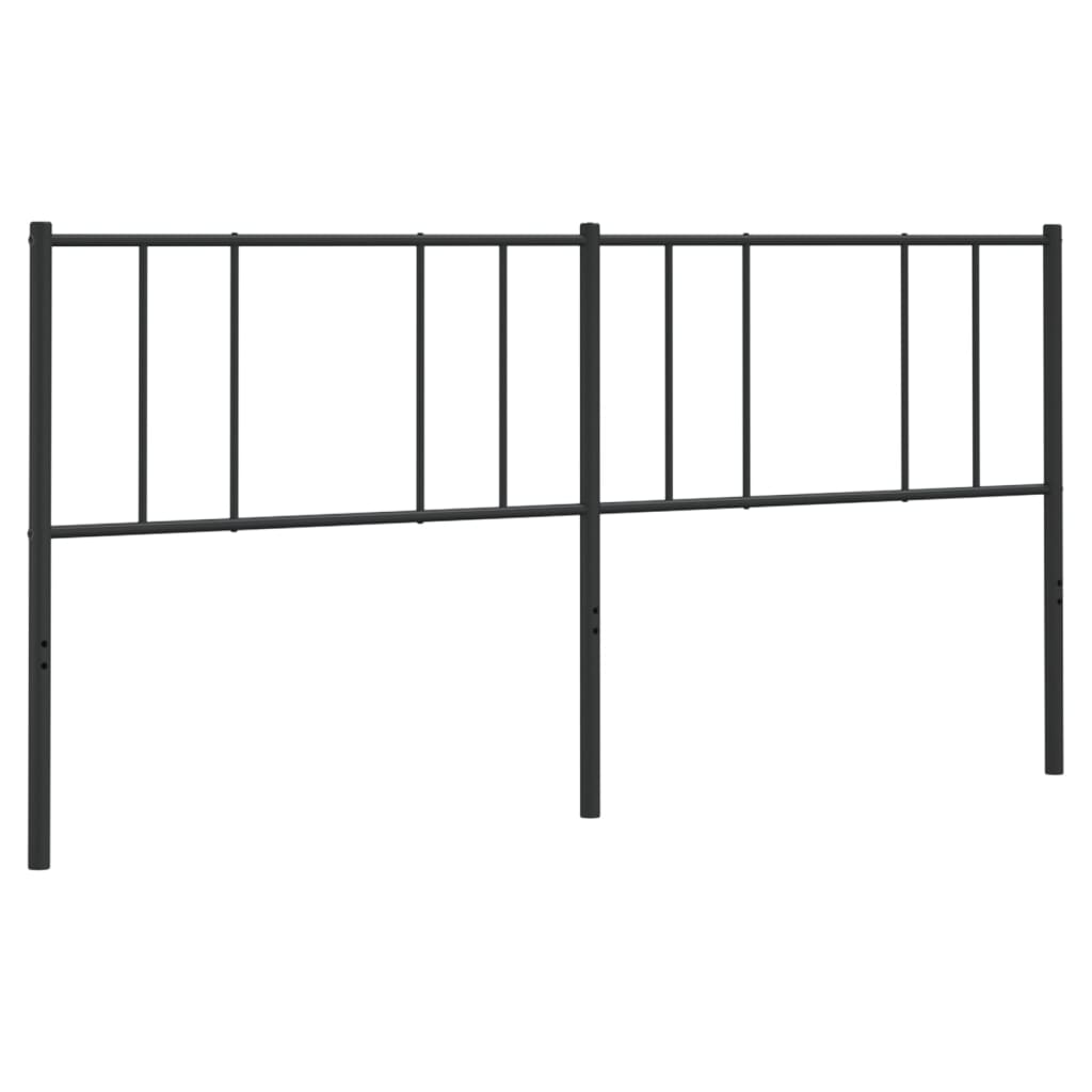 Utskiftbar sengegavl i metall svart 200 cm
