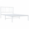 Sengeramme i metall med hodegavl hvit 80x200 cm