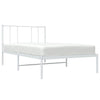 Sengeramme i metall med hodegavl hvit 90x200 cm