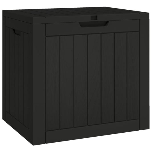 Hageoppbevaringsboks svart 55,5x43x53 cm polypropylen vidaXL
