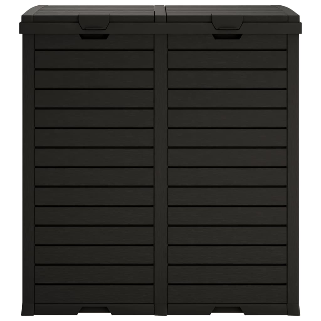 Utendørs søppelkasse svart 78x41x86 cm polypropylen vidaXL