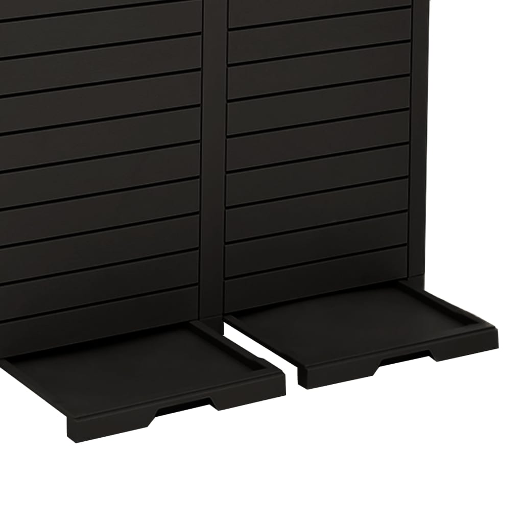 Utendørs søppelkasse svart 78x41x86 cm polypropylen vidaXL