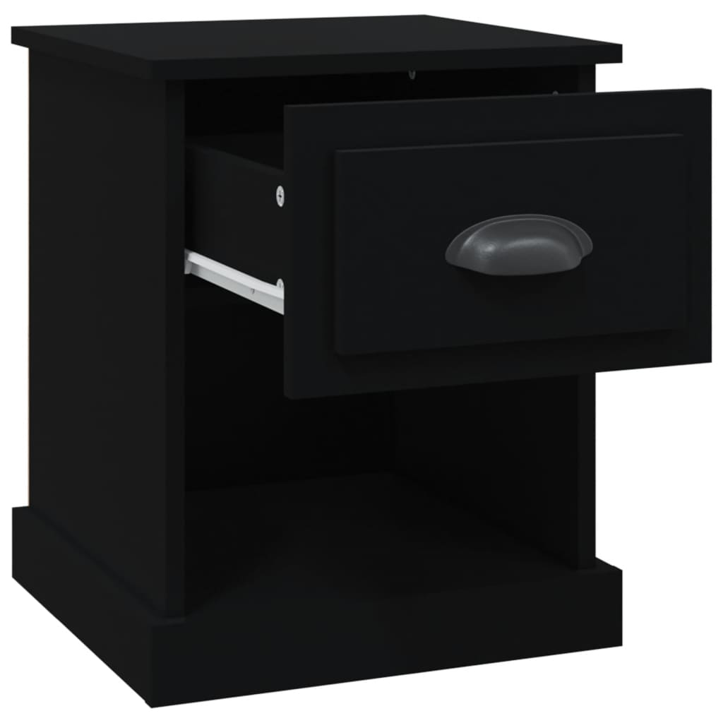 Nattbord svart 39x39x47,5 cm konstruert tre vidaXL