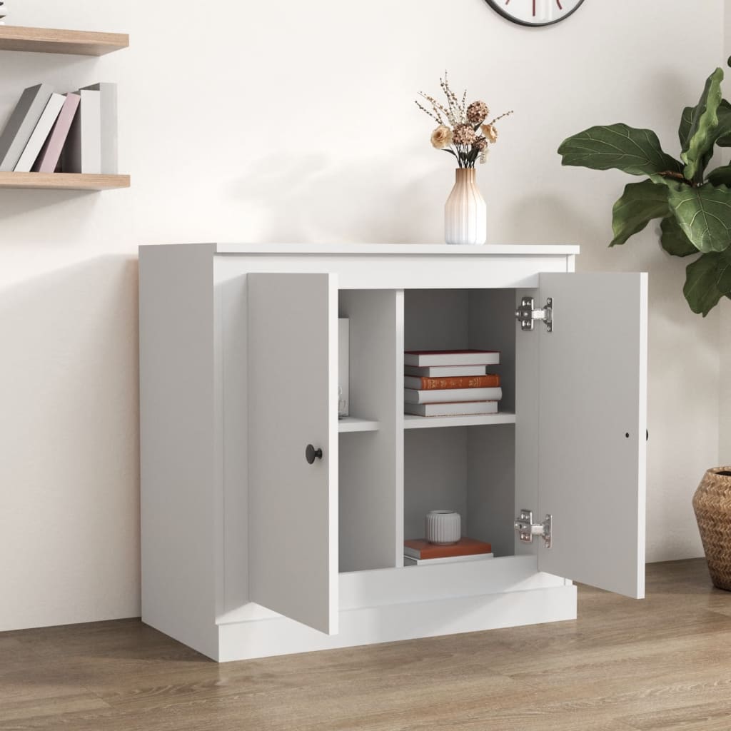 Skjenk hvit 70x35,5x67,5 cm konstruert tre