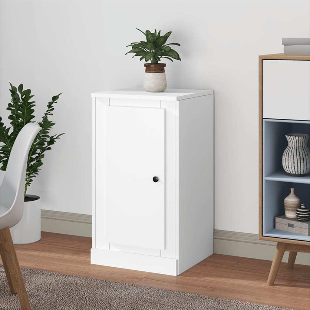 Skjenk hvit 37,5x35,5x67,5 cm konstruert tre