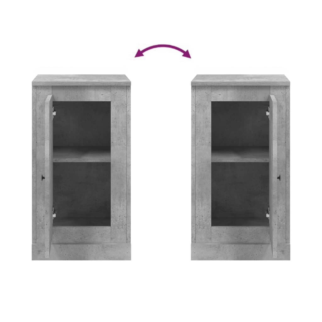 Skjenk betonggrå 37,5x35,5x67,5 cm konstruert tre