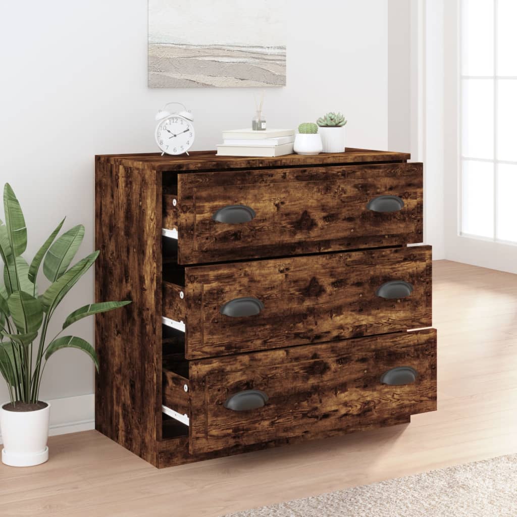 Skjenk røkt eik 70x35,5x67,5 cm konstruert tre vidaXL