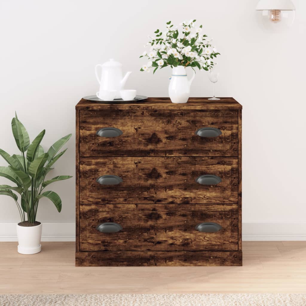Skjenk røkt eik 70x35,5x67,5 cm konstruert tre vidaXL