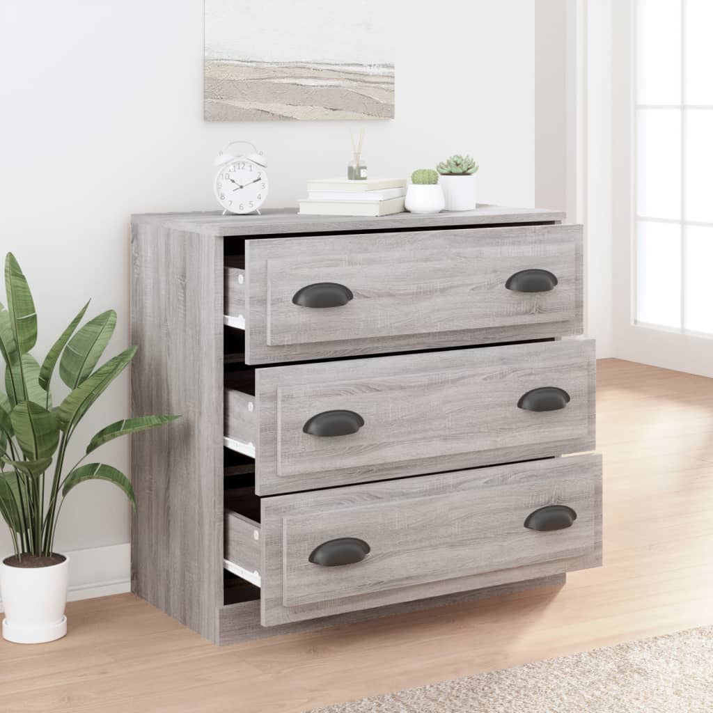 Skjenk grå sonoma 70x35,5x67,5 cm konstruert tre vidaXL