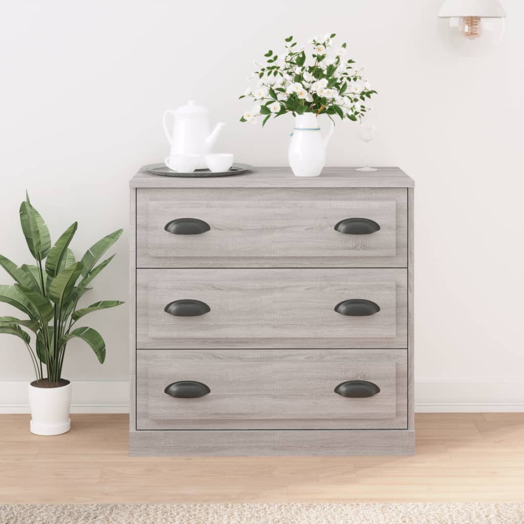 Skjenk grå sonoma 70x35,5x67,5 cm konstruert tre vidaXL