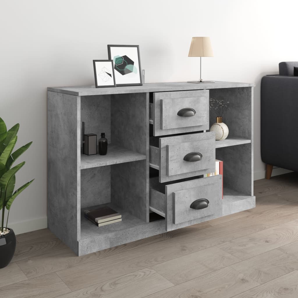 Skjenk betonggrå 104,5x35,5x67,5 cm konstruert tre