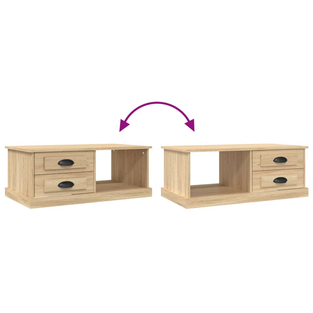 Salongbord sonoma eik 90x50x35 cm konstruert tre