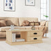 Salongbord sonoma eik 90x50x35 cm konstruert tre