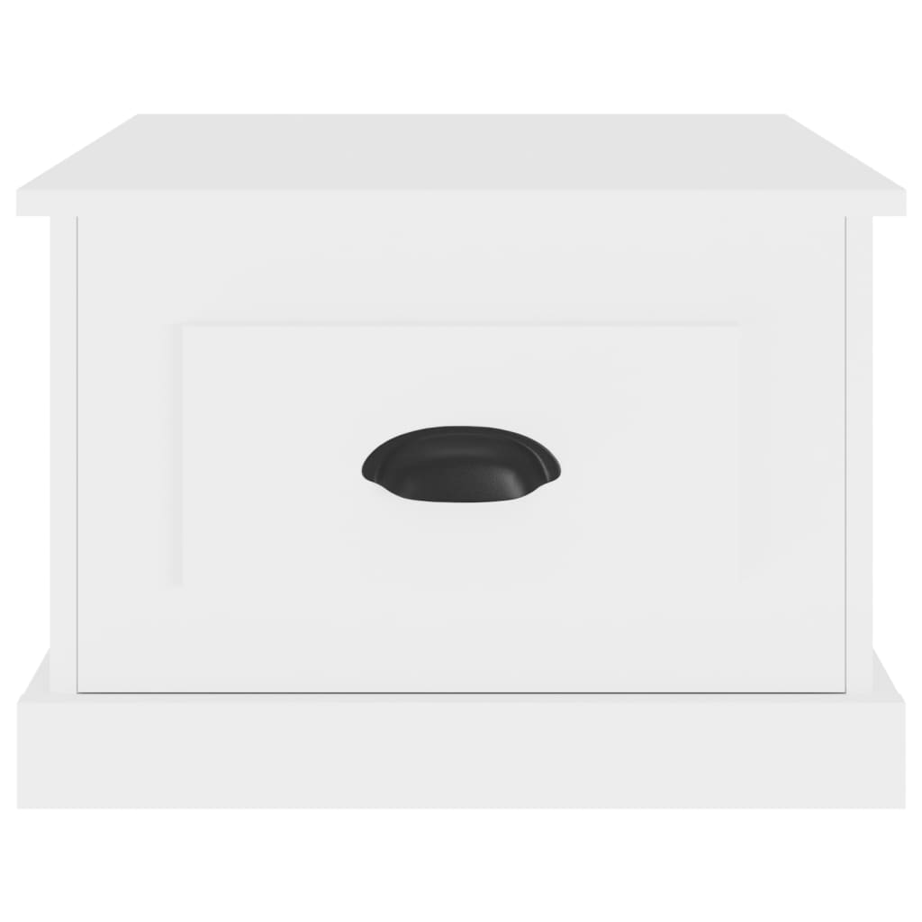 Salongbord hvit 50x50x35 cm konstruert tre