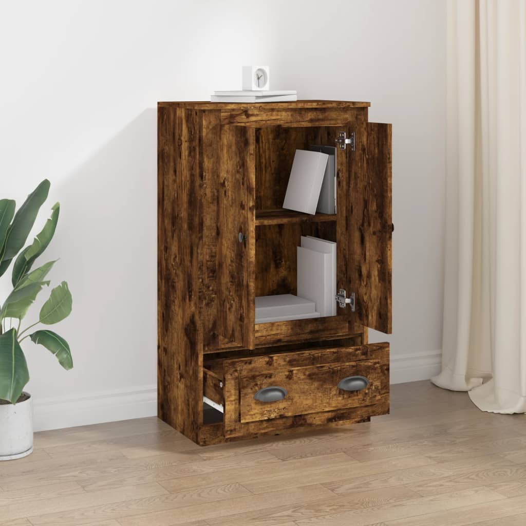 Highboard røkt eik 60x35,5x103,5 cm konstruert tre