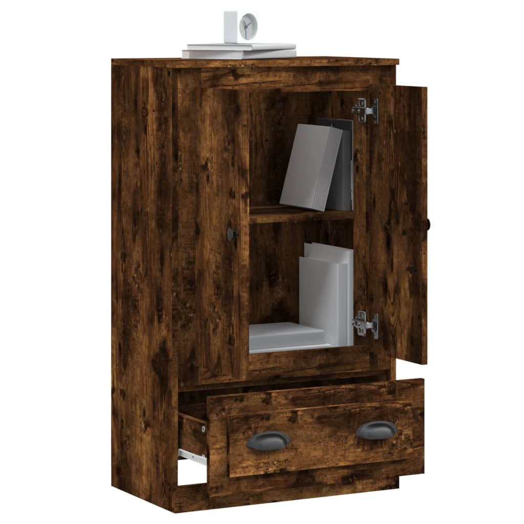 Highboard røkt eik 60x35,5x103,5 cm konstruert tre