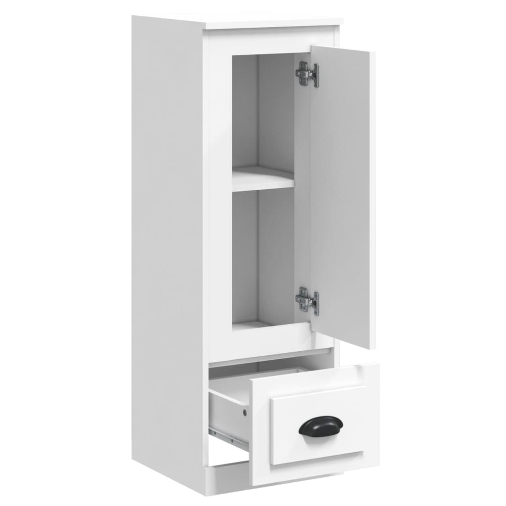 Highboard hvit 36x35,5x103,5 cm konstruert tre