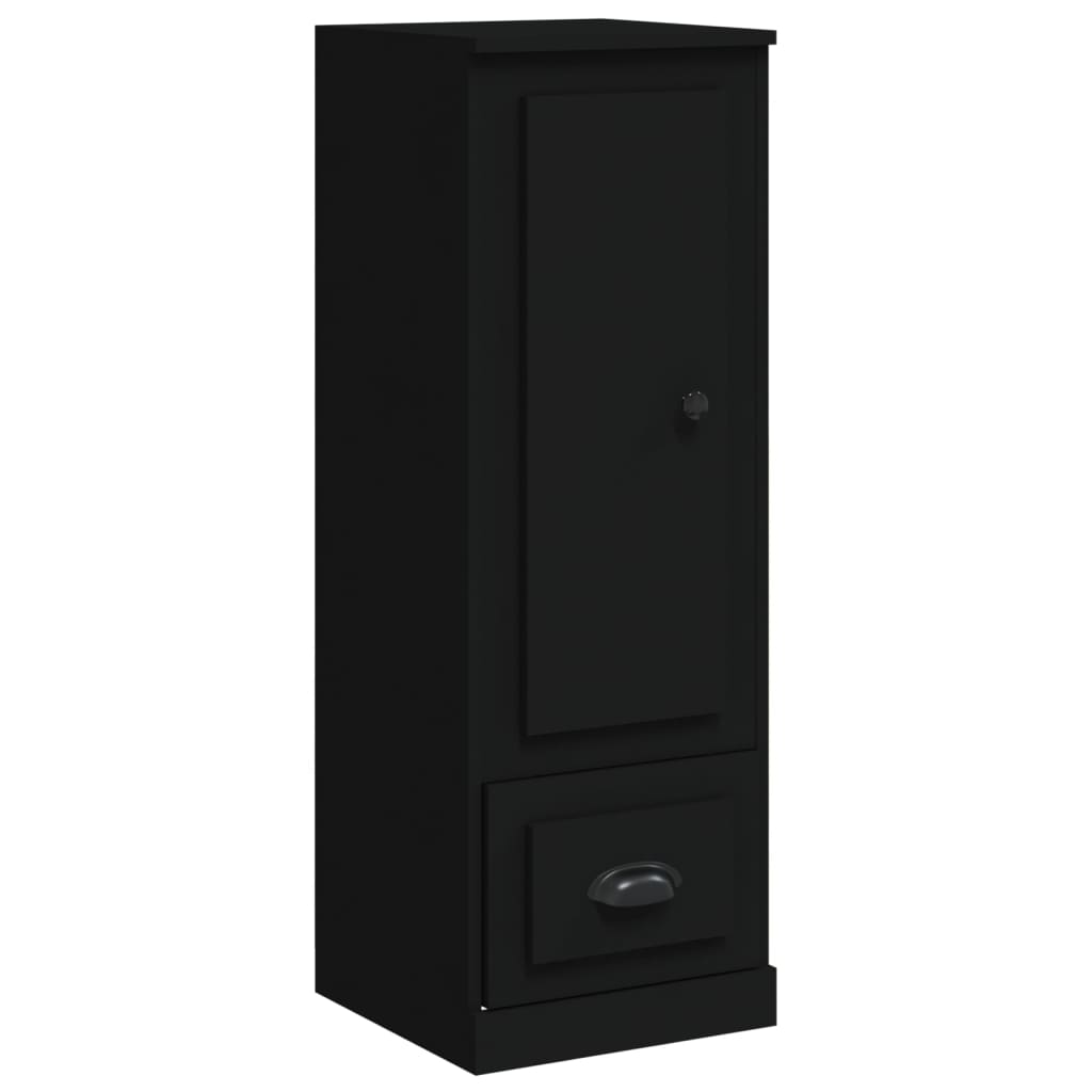 Highboard svart 36x35,5x103,5 cm konstruert tre