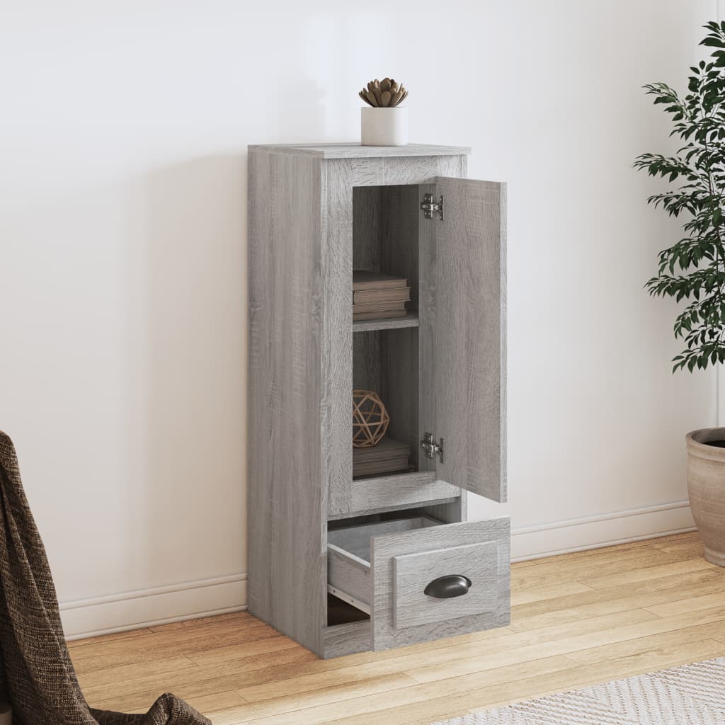 Highboard grå sonoma 36x35,5x103,5 cm konstruert tre