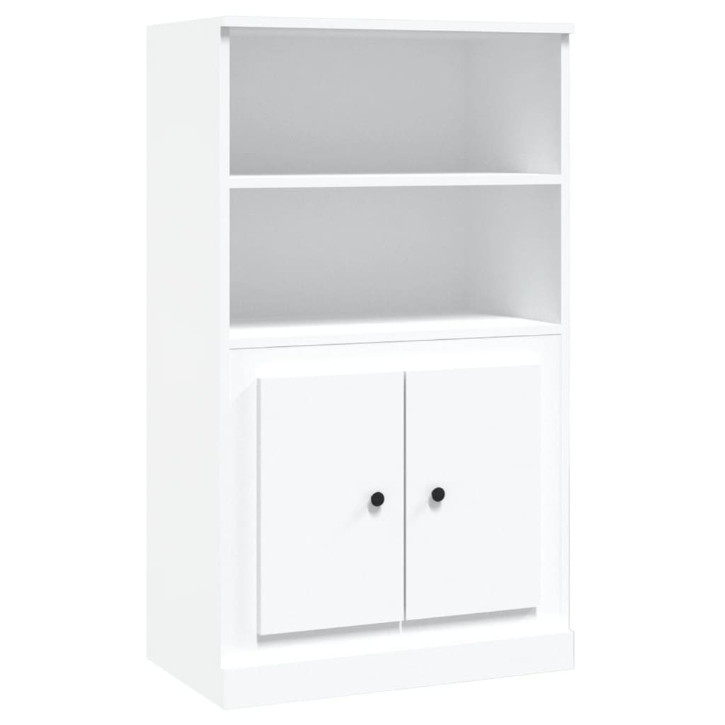 Highboard hvit 60x35,5x103,5 cm konstruert tre