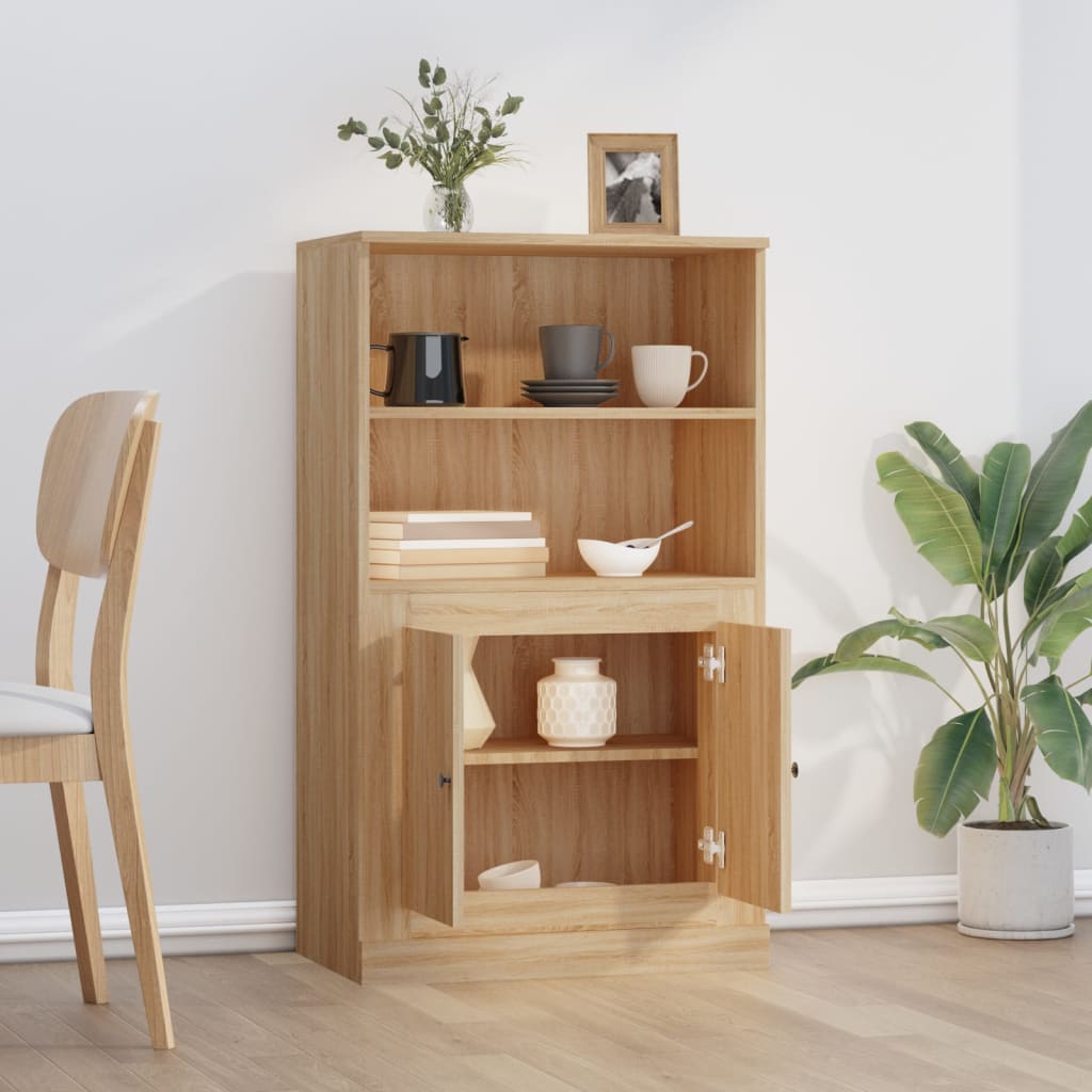 Highboard sonoma eik 60x35,5x103,5 cm konstruert tre