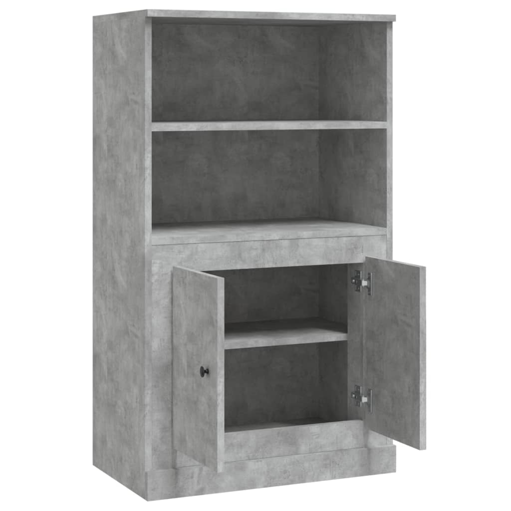Highboard betonggrå 60x35,5x103,5 cm konstruert tre