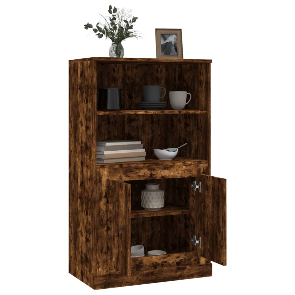 Highboard røkt eik 60x35,5x103,5 cm konstruert tre