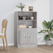 Highboard grå sonoma 60x35,5x103,5 cm konstruert tre