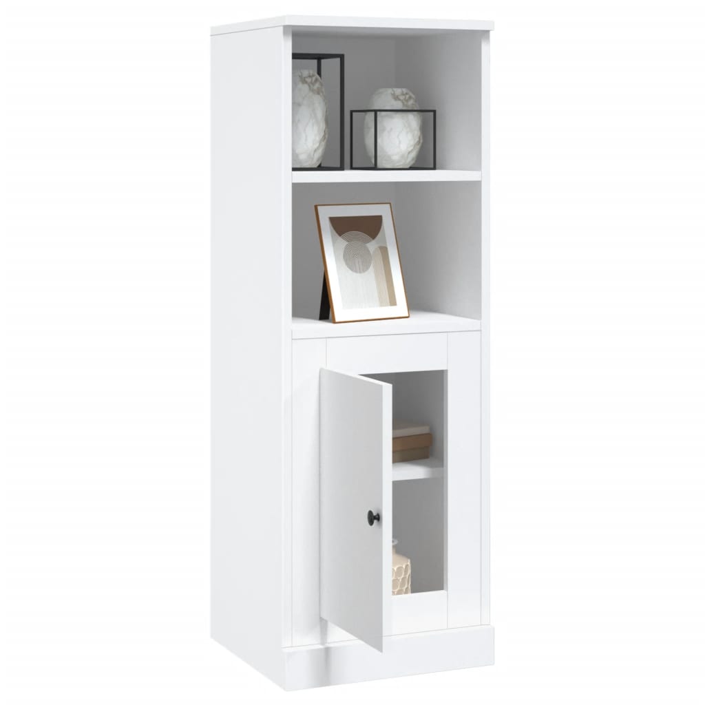 Highboard hvit 36x35,5x103,5 cm konstruert tre
