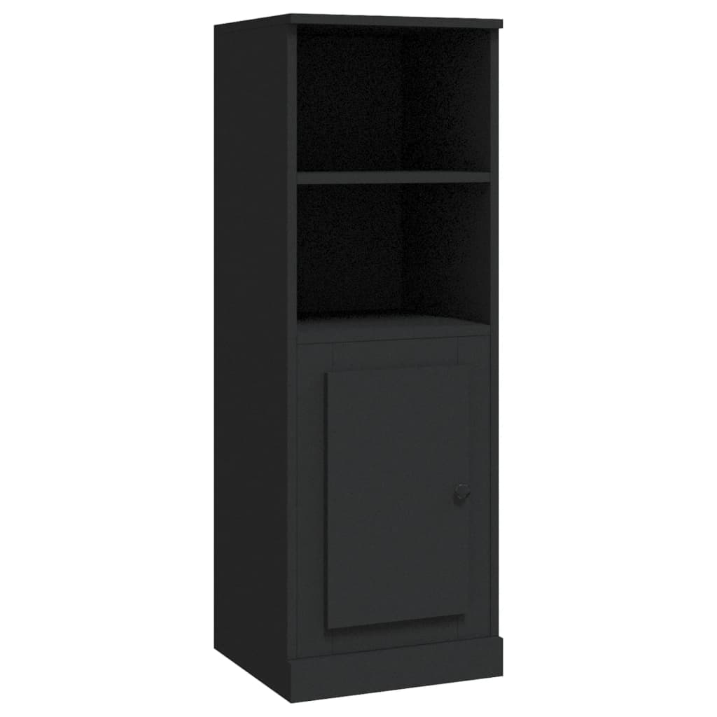 Highboard svart 36x35,5x103,5 cm konstruert tre