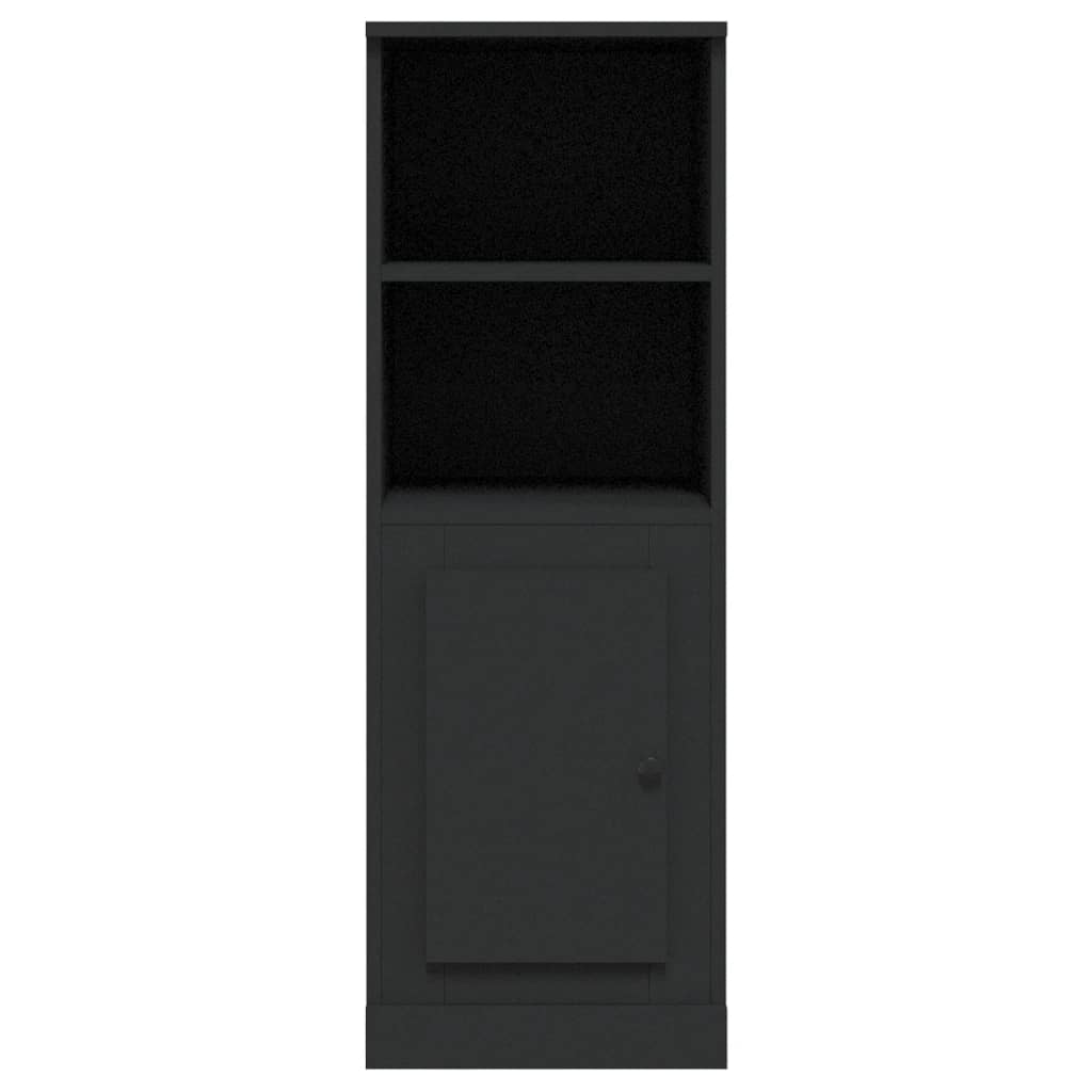 Highboard svart 36x35,5x103,5 cm konstruert tre