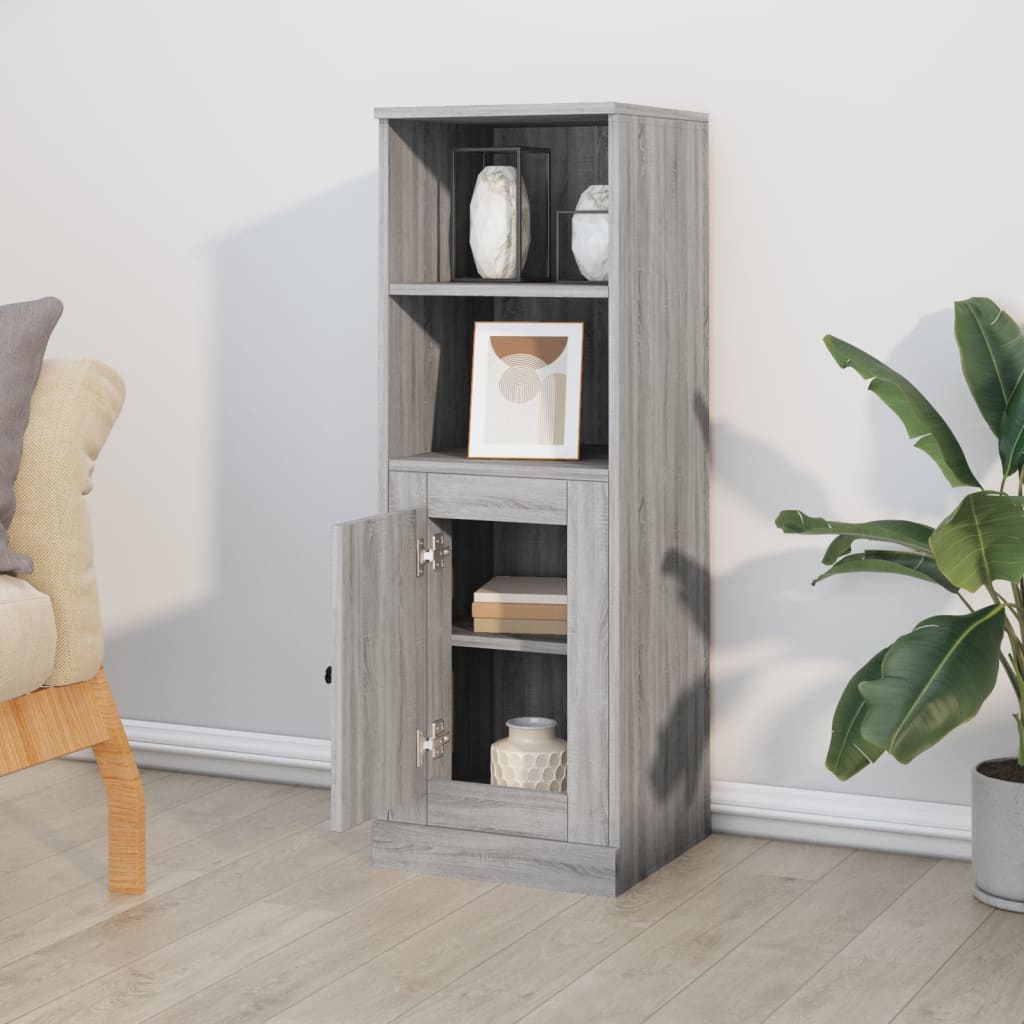 Highboard grå sonoma 36x35,5x103,5 cm konstruert tre
