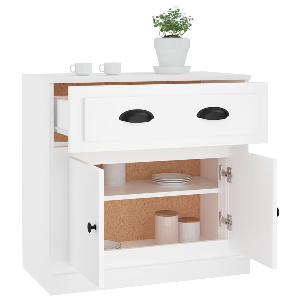 Skjenk hvit 70x35,5x67,5 cm konstruert tre
