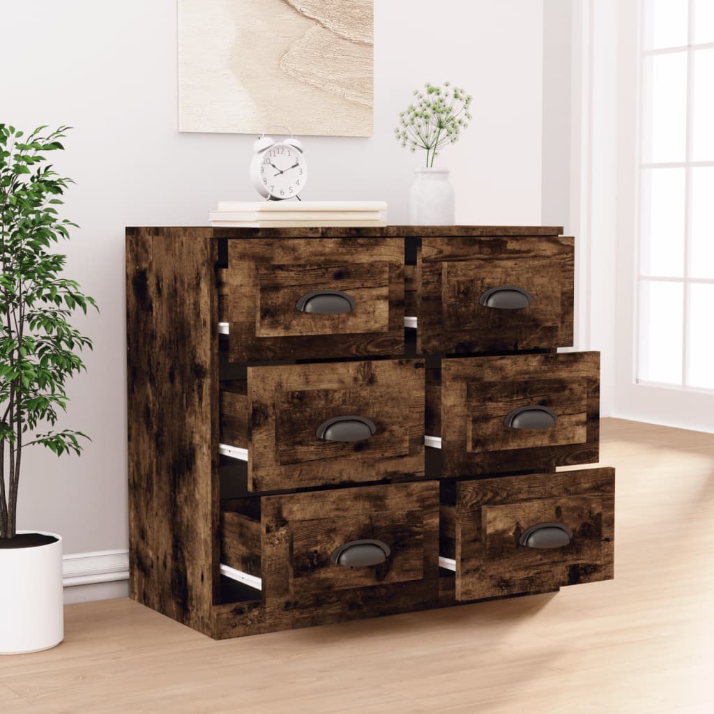 Skjenk røkt eik 70x35,5x67,5 cm konstruert tre