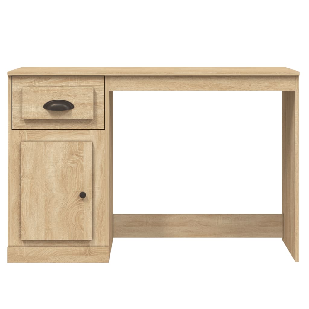 Skrivebord med skuff sonoma eik 115x50x75 cm konstruert tre