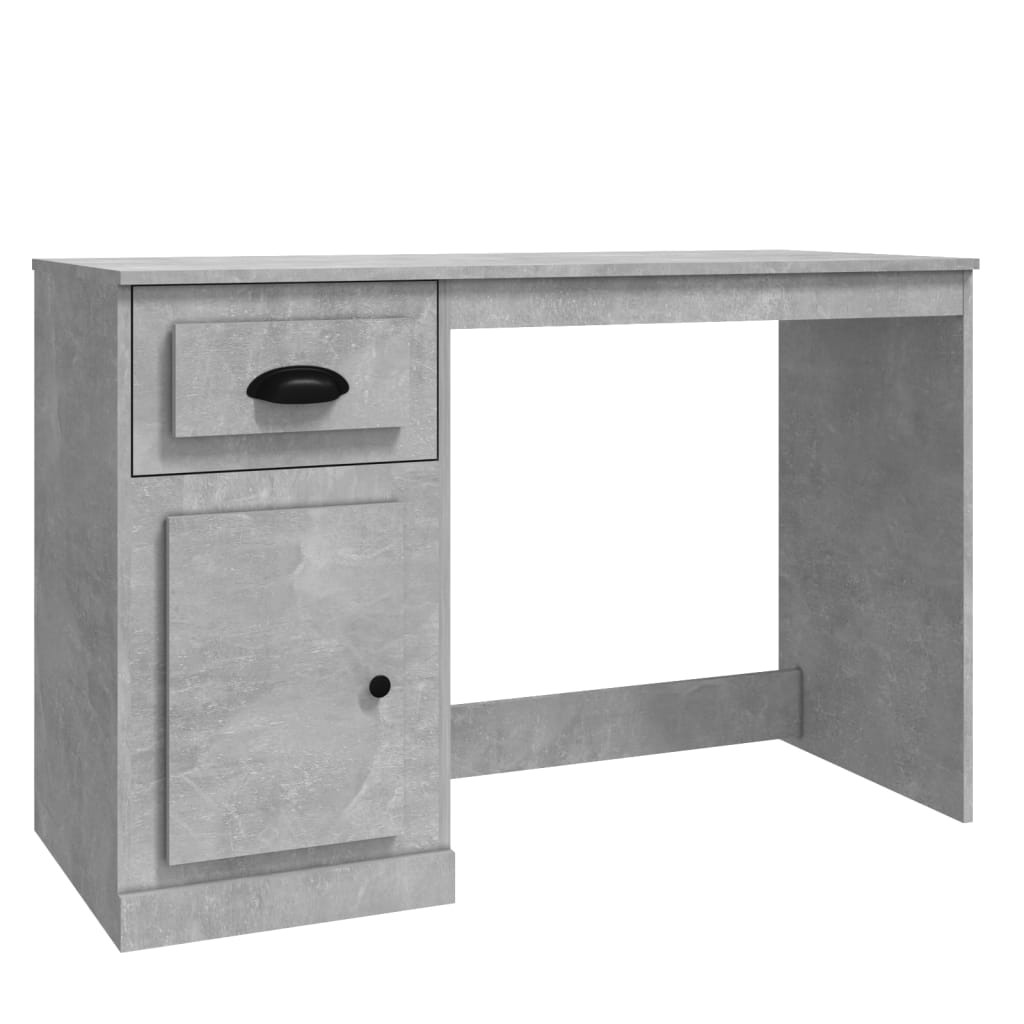 Skrivebord med skuff betonggrå 115x50x75 cm konstruert tre vidaXL