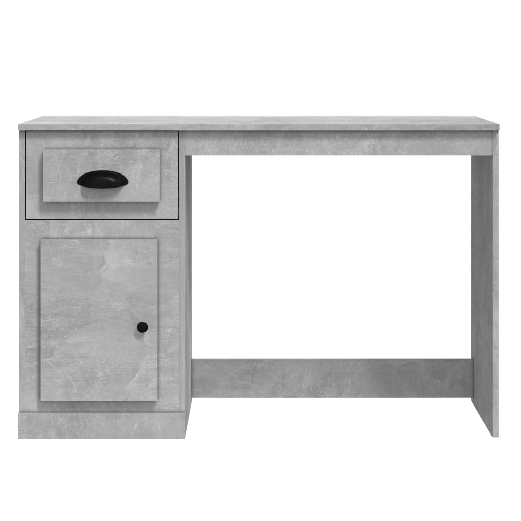 Skrivebord med skuff betonggrå 115x50x75 cm konstruert tre vidaXL