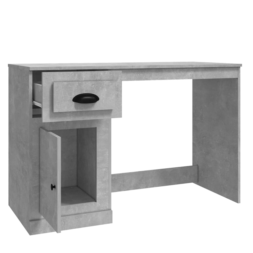 Skrivebord med skuff betonggrå 115x50x75 cm konstruert tre vidaXL