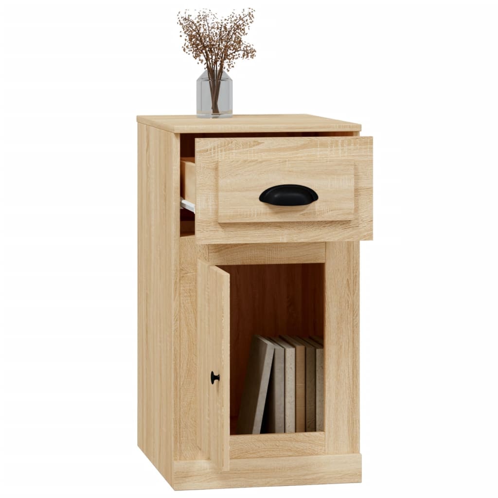 Sideskap med skuff sonoma eik 40x50x75 cm konstruert tre