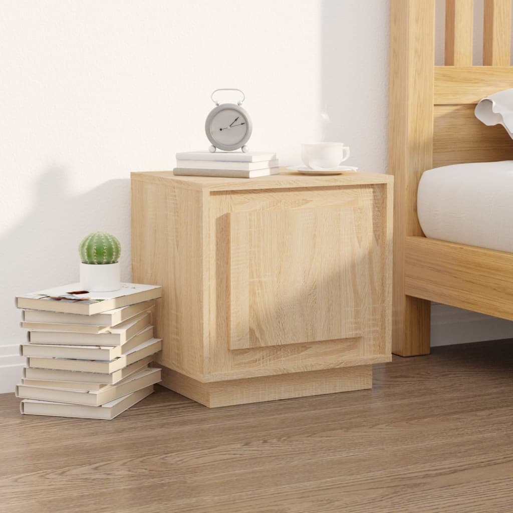 Nattbord 2 stk sonoma eik 44x35x45 cm konstruert tre