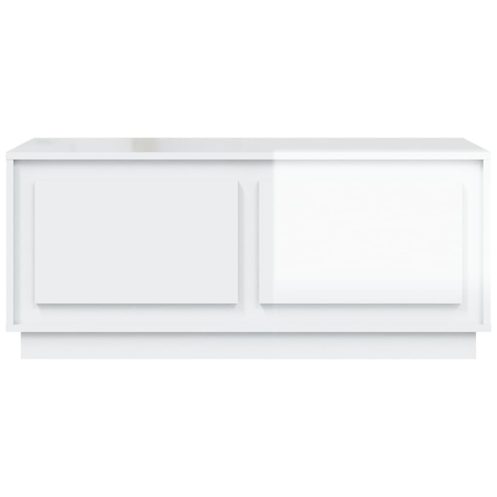 Salongbord høyglans hvit 102x50x44 cm konstruert tre