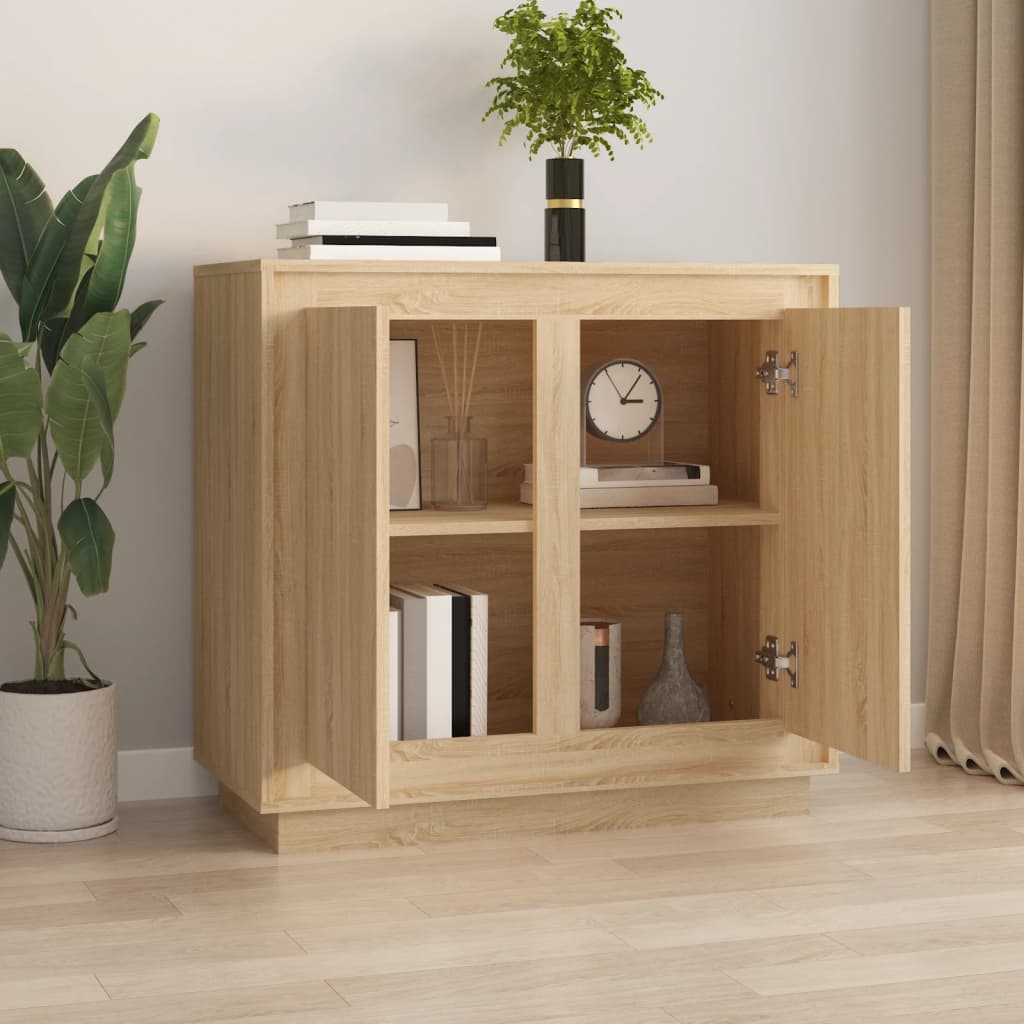 Skjenk sonoma eik 80x34x75 cm konstruert tre